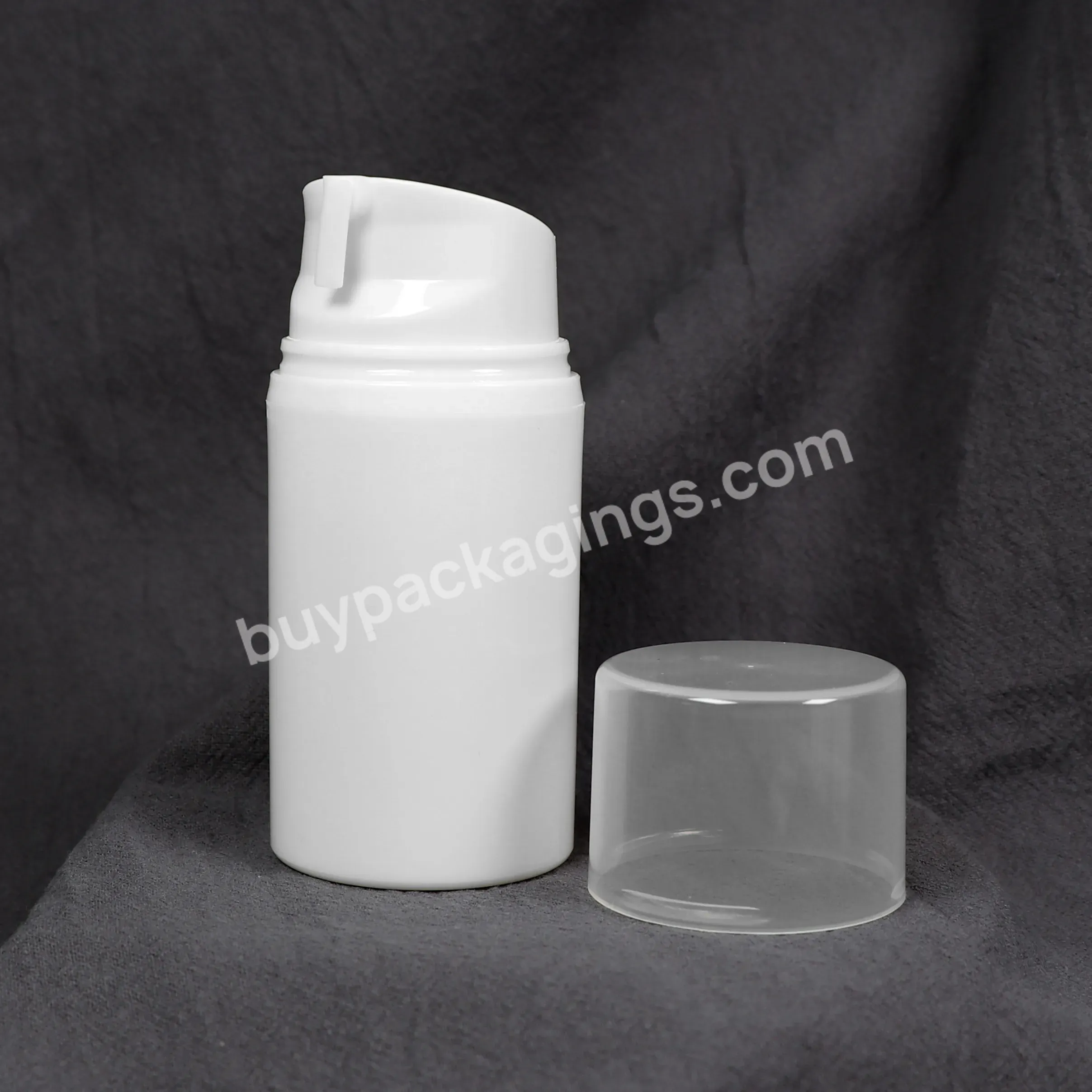 Airless Pump Bottle Refillable Travel Containers 30ml 50ml 80ml 100ml 120ml 150ml White Pp Eye Serum Bottle - Buy Airless Bottle,Airless Pump Bottle,100 Ml Airless Bottle.