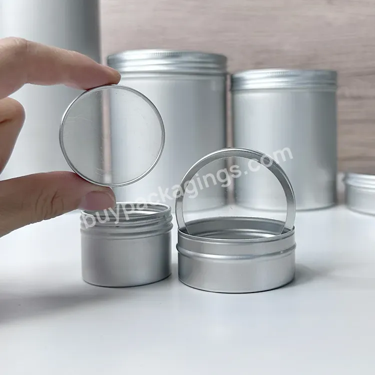 Aluminum Cosmetic Jar Tins Metal Jar Packaging Containers Environmentally Friendly Packaging And Aluminum Lid - Buy Aluminum Jar,Custom Aluminum Jar,Aluminum Jars With Lids.