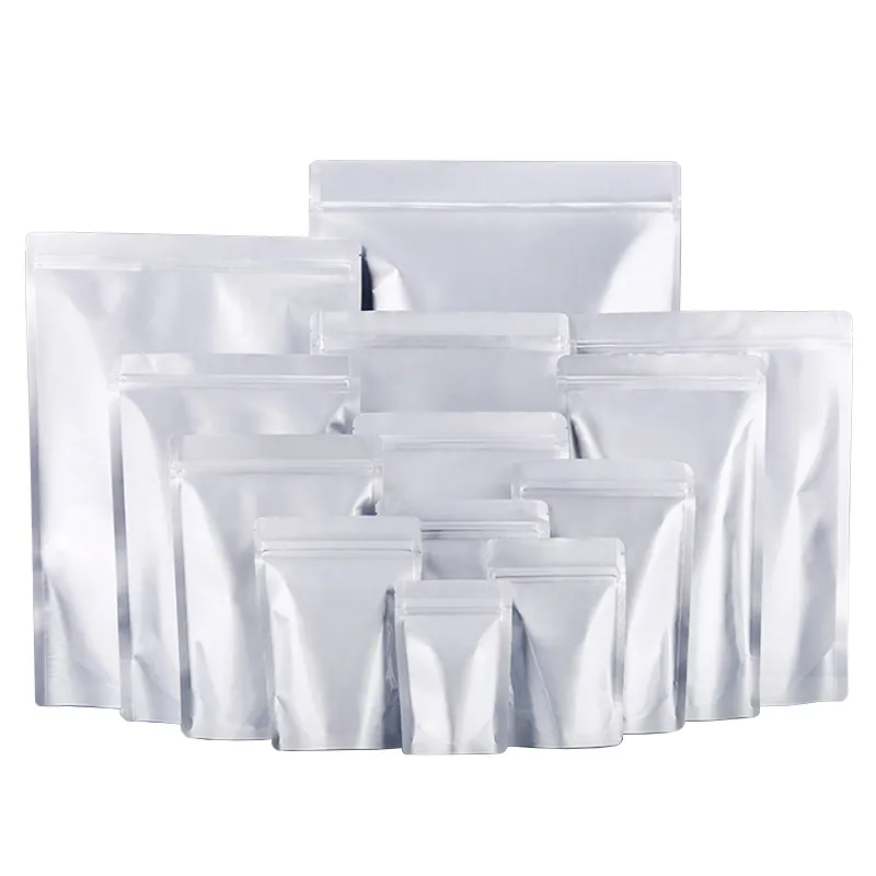 Aluminum Foil Bag Food Grade Self Sealing Packaging Vertical Bag - Buy White Upright Bag,Food Grade Self Sealing Packaging Bag,Aluminum Foil Bag.