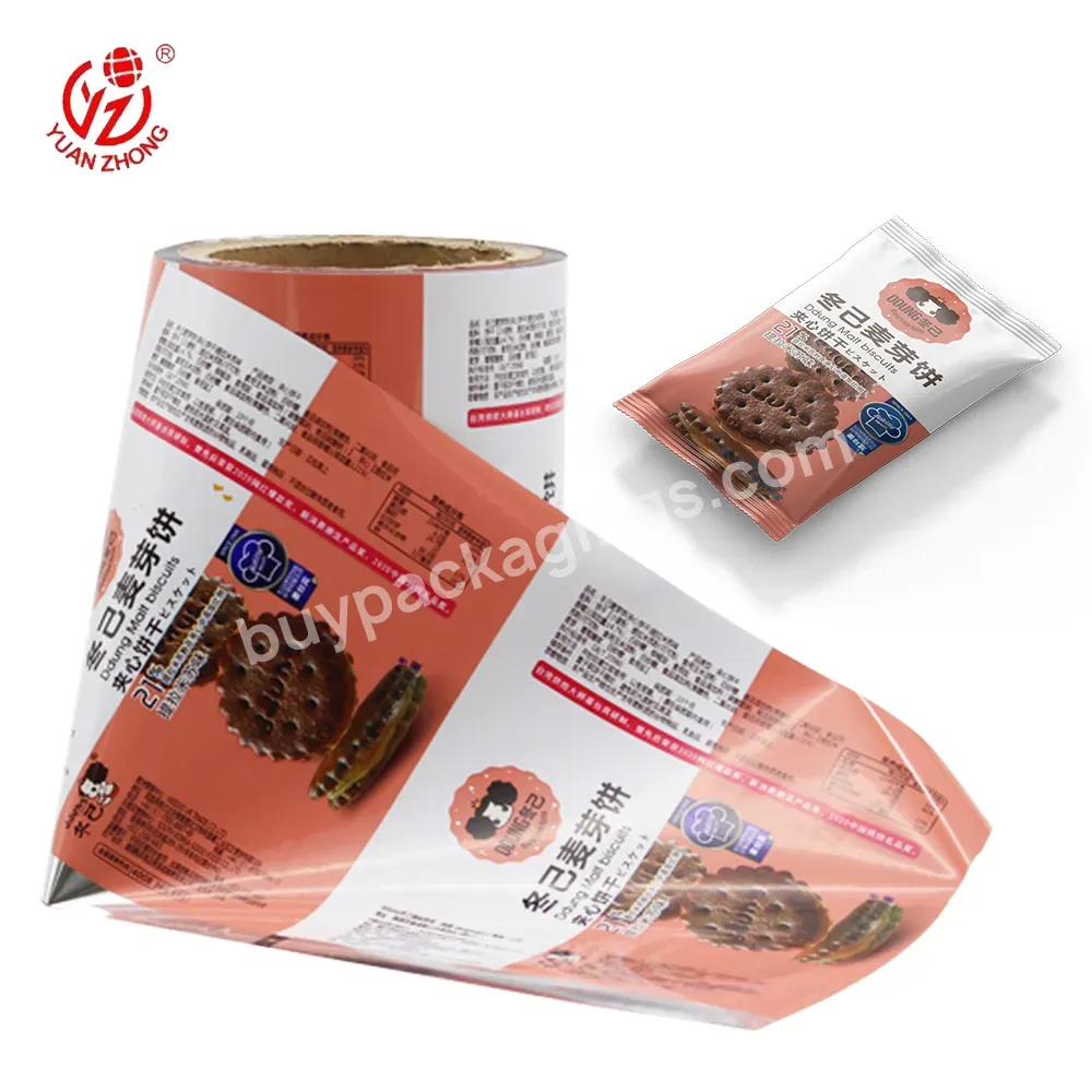 Aluminum Foil Film Supplier Factory Price Food Grade Custom Printing Plastic Food Wrap Packaging Film Roll For Cookie/snack/nuts - Buy Packaging Film Roll,Plastic Film,Food Wrap.