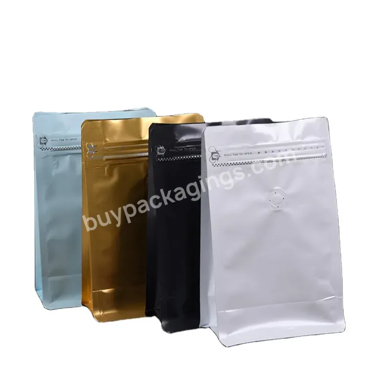 Aluminum Foil Flat Bottom Coffee Snack Stand Up Food Mylar Bag Smell Proof Foil Pouch Bags Coffee Bag With Valve And Zipper - Buy Coffee Bag With Valve,Flat Bottom Coffee Snack Stand Up Food Mylar Bag,Coffee Bag With Valve And Zipper.