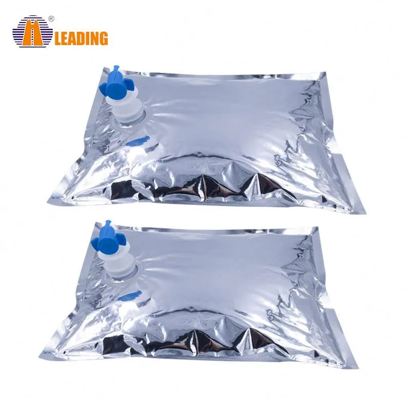 Aluminum Foil Wine Dispenser Packaging Bag milk Spout bib Bag In Box