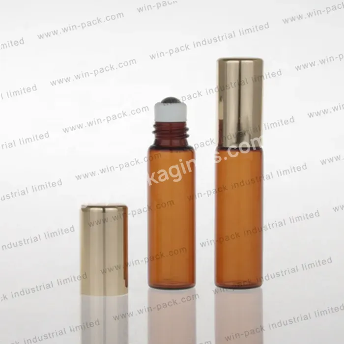 Amber Glass Roll On Bottle With Roller Ball For Perfume Essential Oil Cosmetic Packing - Buy Water Bottle Roller,Glass Bottles,Japan Cosmetic Packaging.