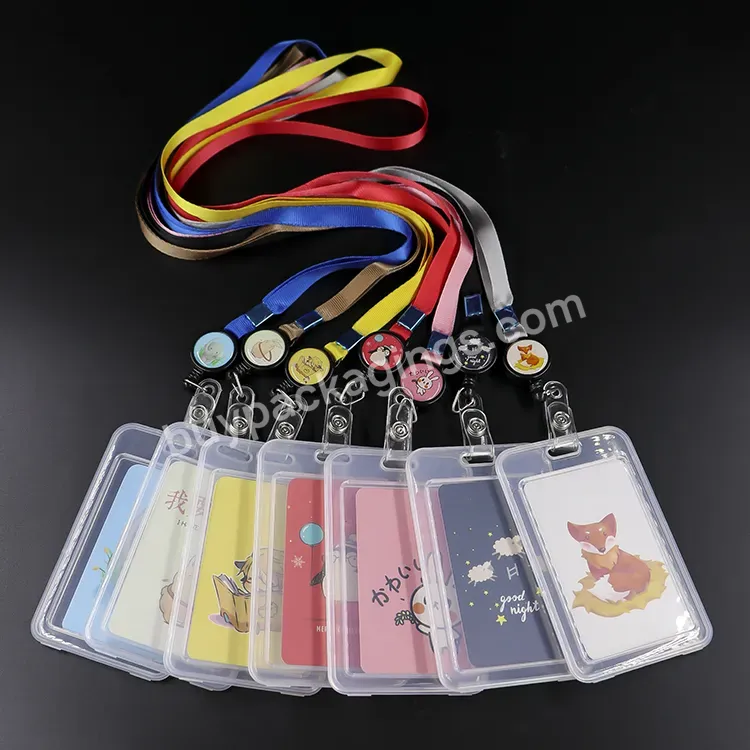 Anti-lost Name Badge Bus Work Id Card Holder Case With Lanyard Custom Vaccine Card Holder Bus Card Protective Case Pendant - Buy Vaccine Card Holder,Id Card Holder,Bus Card Protective Case Pendant.