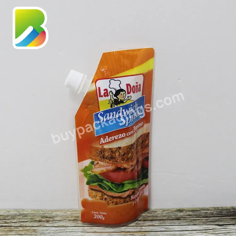 Approved Self-standing Food Pouch With Spout 500ml Plastic Spout Pouch Packaging Bag For Liquid/soup/drink - Buy Energy Drink/soap Spout Pouch,Plastic Packaging Bag,Spout Pouch.