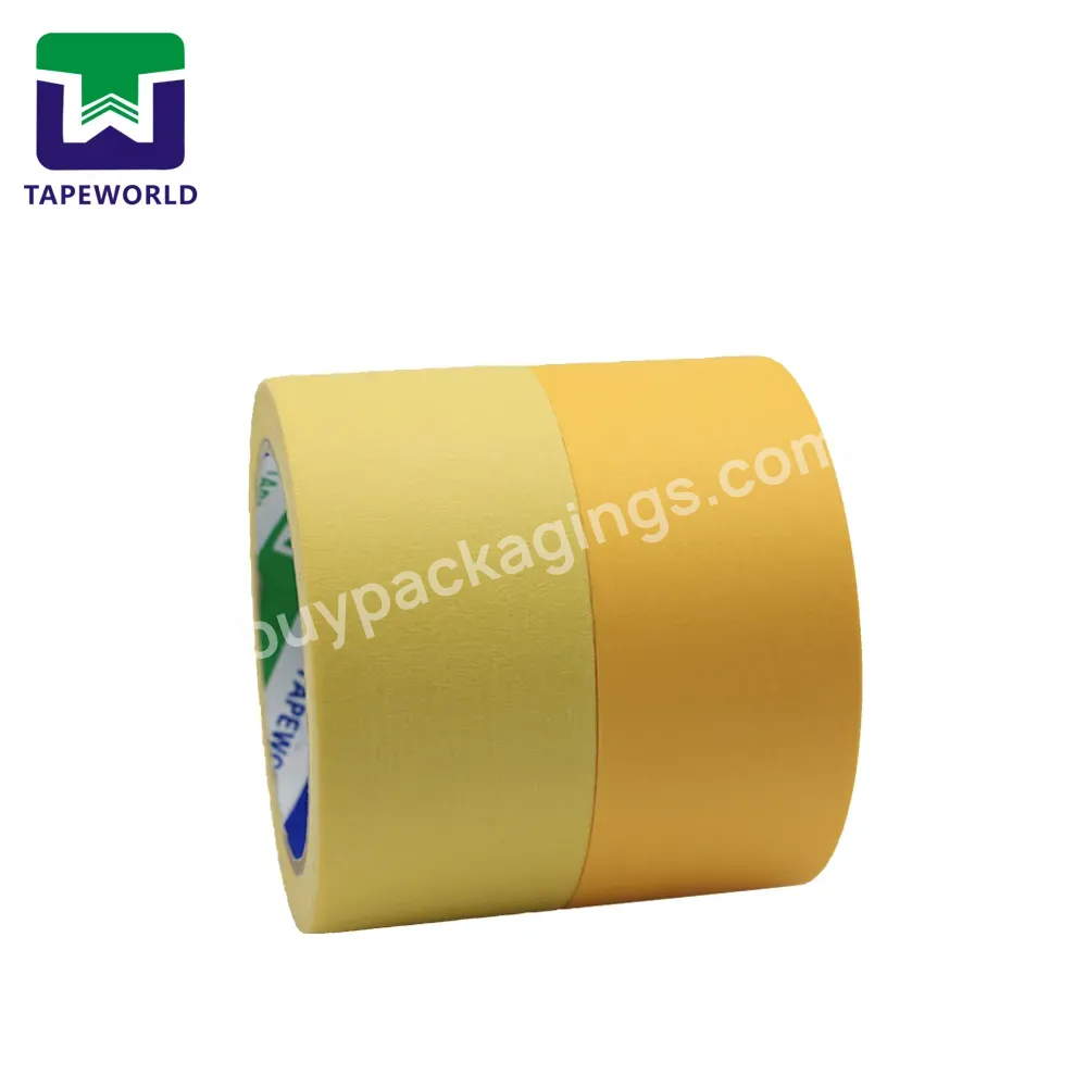 Automotive Refinish Yellow,Gold Masking Tape,36mm X 55m,24 Rolls For Car,Motorbike Paint And Home Improvement