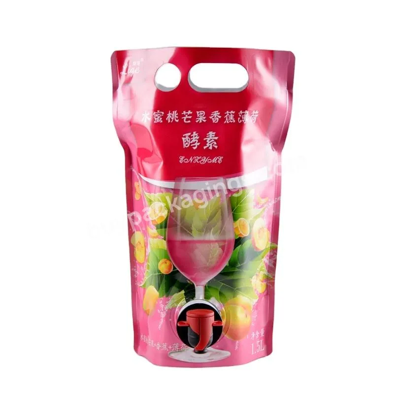 Bag In Box Fruit Juice Packaging Wine Bag Bib With Butterfly Valve Double Fold Bottom Bag With Tap - Buy Stand Up Aluminum Foil Sterilized Juice Packaging Bag Wine Bag With Tap,3l 5l10l Outdoor Portable Beverage Packaging Bag Dispenser With Faucet,Wi