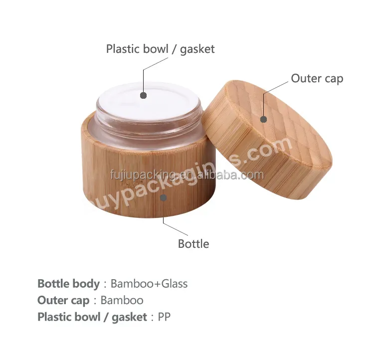 Bamboo And Glass Cosmetics Cream Empty Jar Wholesale Body Wooden Cosmetic Packaging - Buy Cosmetics Cream Empty Jar,Body Wooden Cosmetic Packaging,Biodegradable Packaging For Cosmetics.