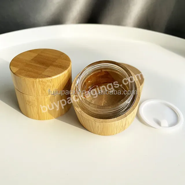 Bamboo And Glass Cosmetics Cream Empty Jar Wholesale Body Wooden Cosmetic Packaging - Buy Cosmetics Cream Empty Jar,Body Wooden Cosmetic Packaging,Biodegradable Packaging For Cosmetics.