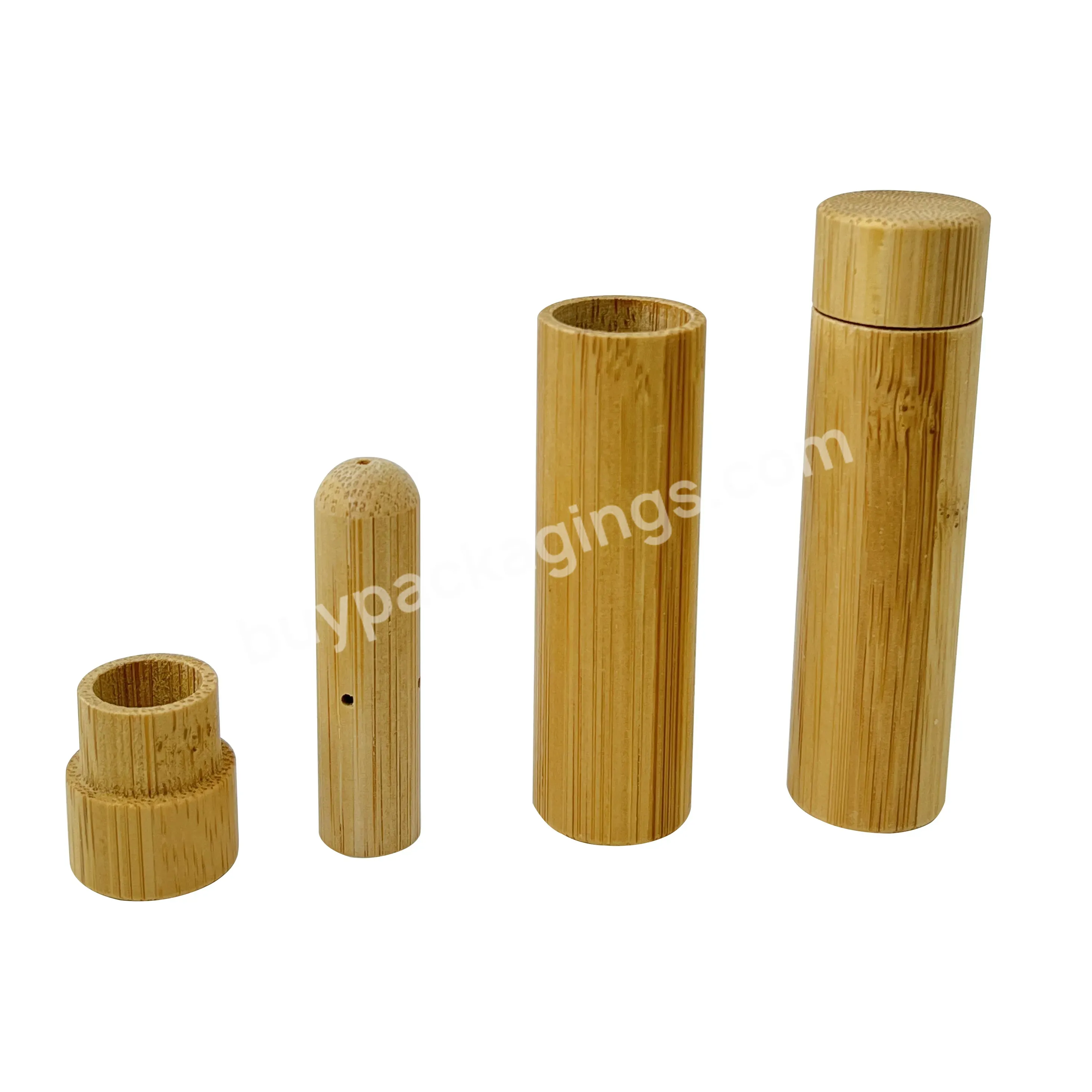 Bamboo And Wood Nose Tube Single Use Bamboo Essential Oil Nose Tube 3ml