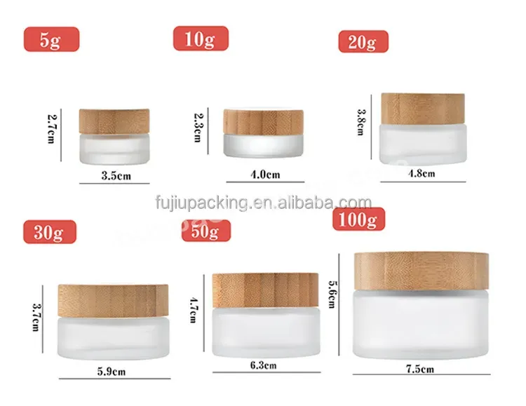 Bamboo Cap Skincare Cosmetic Face Cream Container 30g 50g 100g Glass Empty Container Frosted Cream Jars With Bamboo Cap - Buy Bamboo Cap Skincare Cosmetic Face Cream Container,Glass Empty Container Frosted Cream Jars,30g 50g 100g Matte Cream Jars Wit