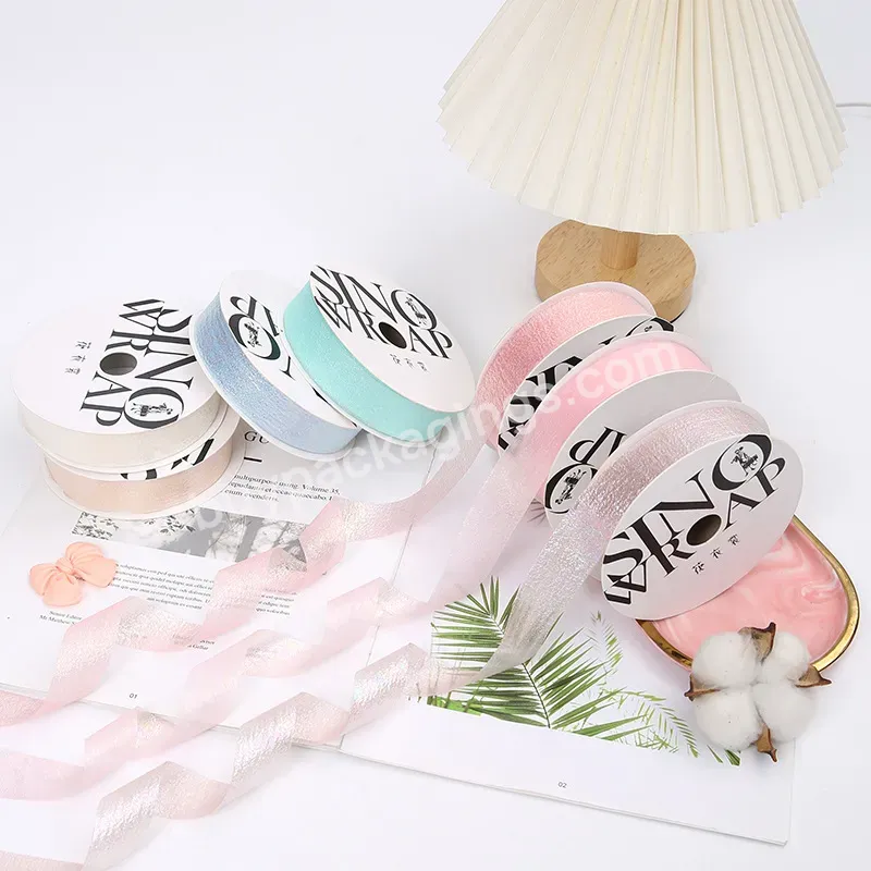 Beautiful Illusion Yarn Ribbon Handmade Bow Flower Bouquet Ribbon Baking Gift Decoration Bow Ribbon Polyester Material - Buy Ribbons For Gift,Gift Box Packaging Ribbon Flower Ribbon,In Stock Wholesale 1cm High Density Color Polyester Ribbon Bow Mater