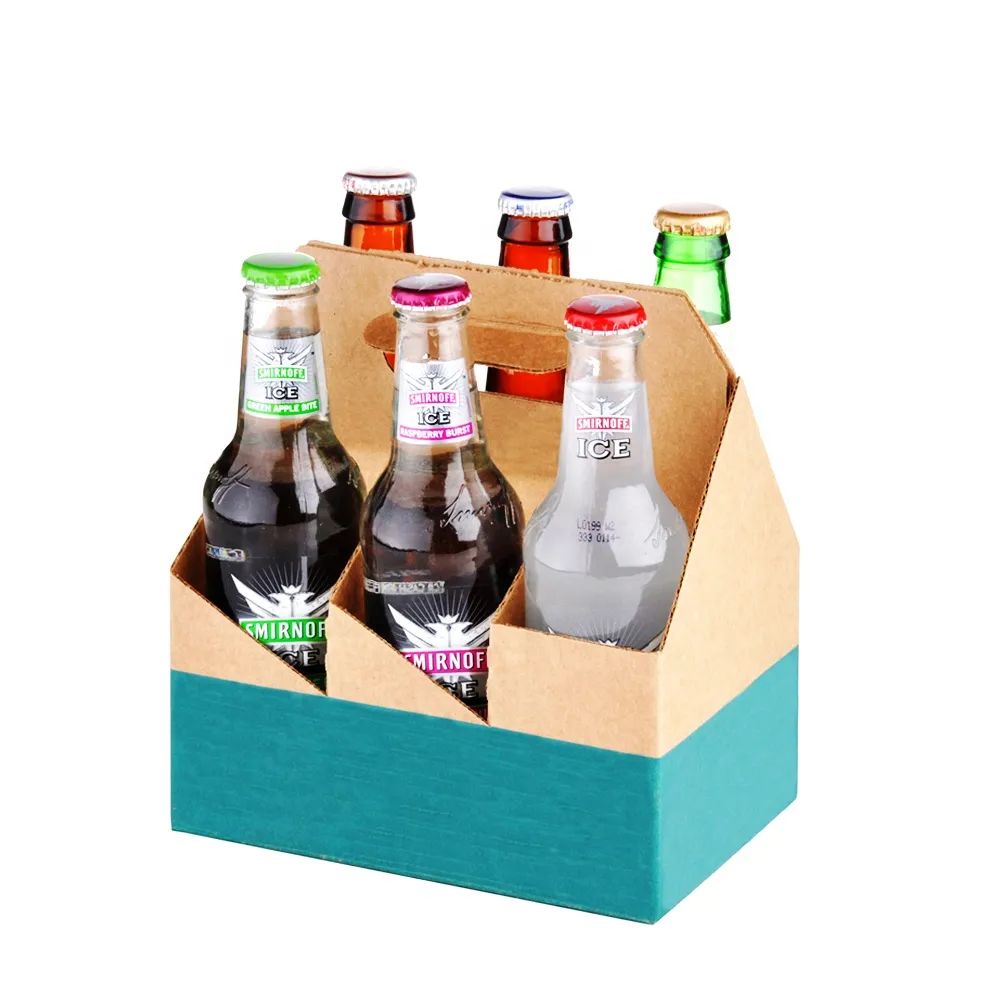 Beer Packaging Corrugated 6 bottle cardboard beer box