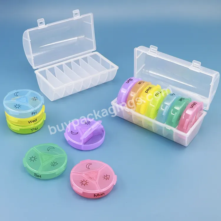 Best Selling Product Daily Weekly Plastic Pill Organizer Am Pm Pill Box Round Medicine Organizer 7 Days Pill Pp Container - Buy Weekly Pill Box Round,Medicine Organizer,7 Days Pill Container.