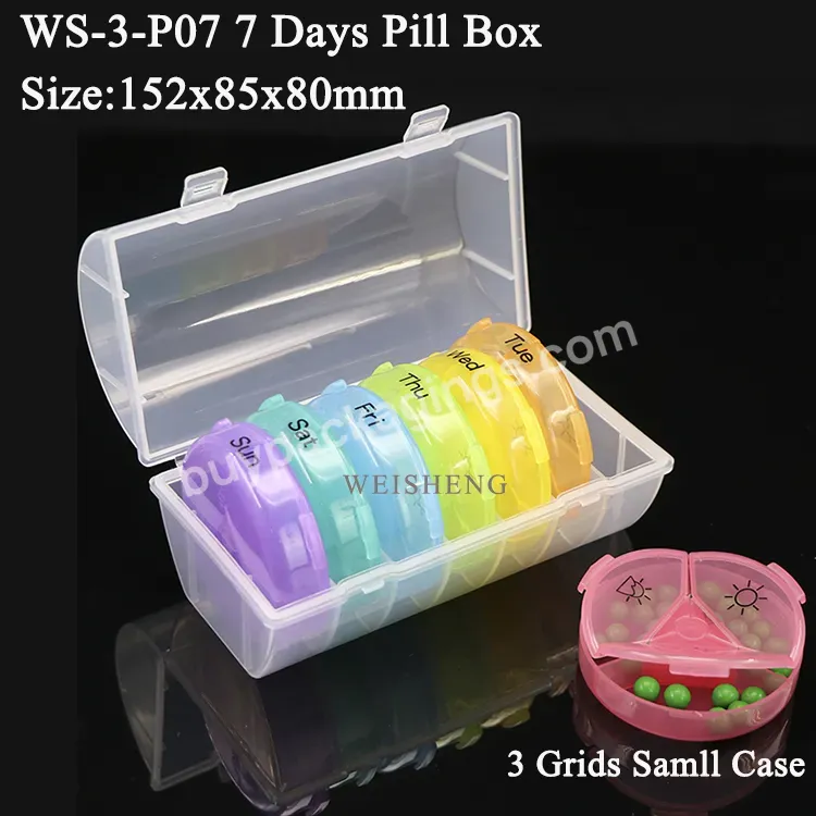 Best Selling Product Daily Weekly Plastic Pill Organizer Am Pm Pill Box Round Medicine Organizer 7 Days Pill Pp Container - Buy Weekly Pill Box Round,Medicine Organizer,7 Days Pill Container.