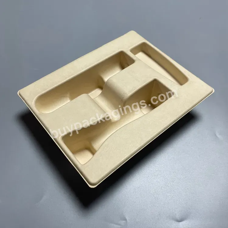 Biodegradable Bamboo Pulp Molded Tray Perfume Packaging Paper Pulp Packaging - Buy Packaging Trays,Customize Tray,Biodegradable Recycled Bamboor Pulp Tray.