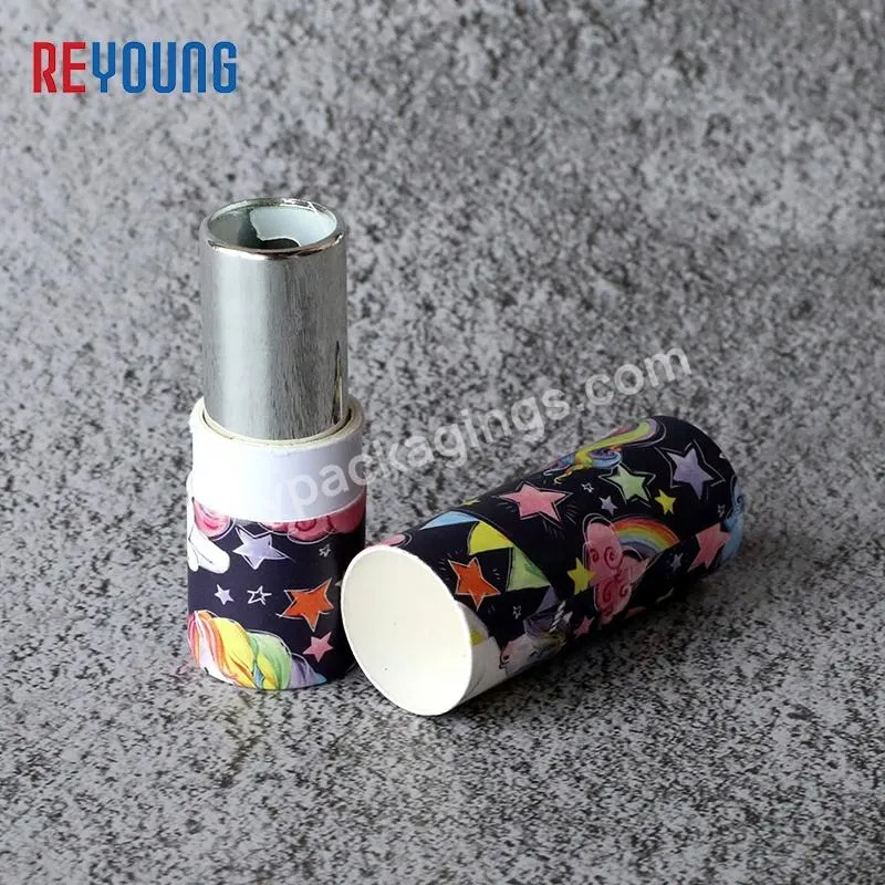 Biodegradable Cardboard For Deodorant  Solid Perfume  Body Balm Packaging Twist Up Paper Lip Balm Empty Tube Containers