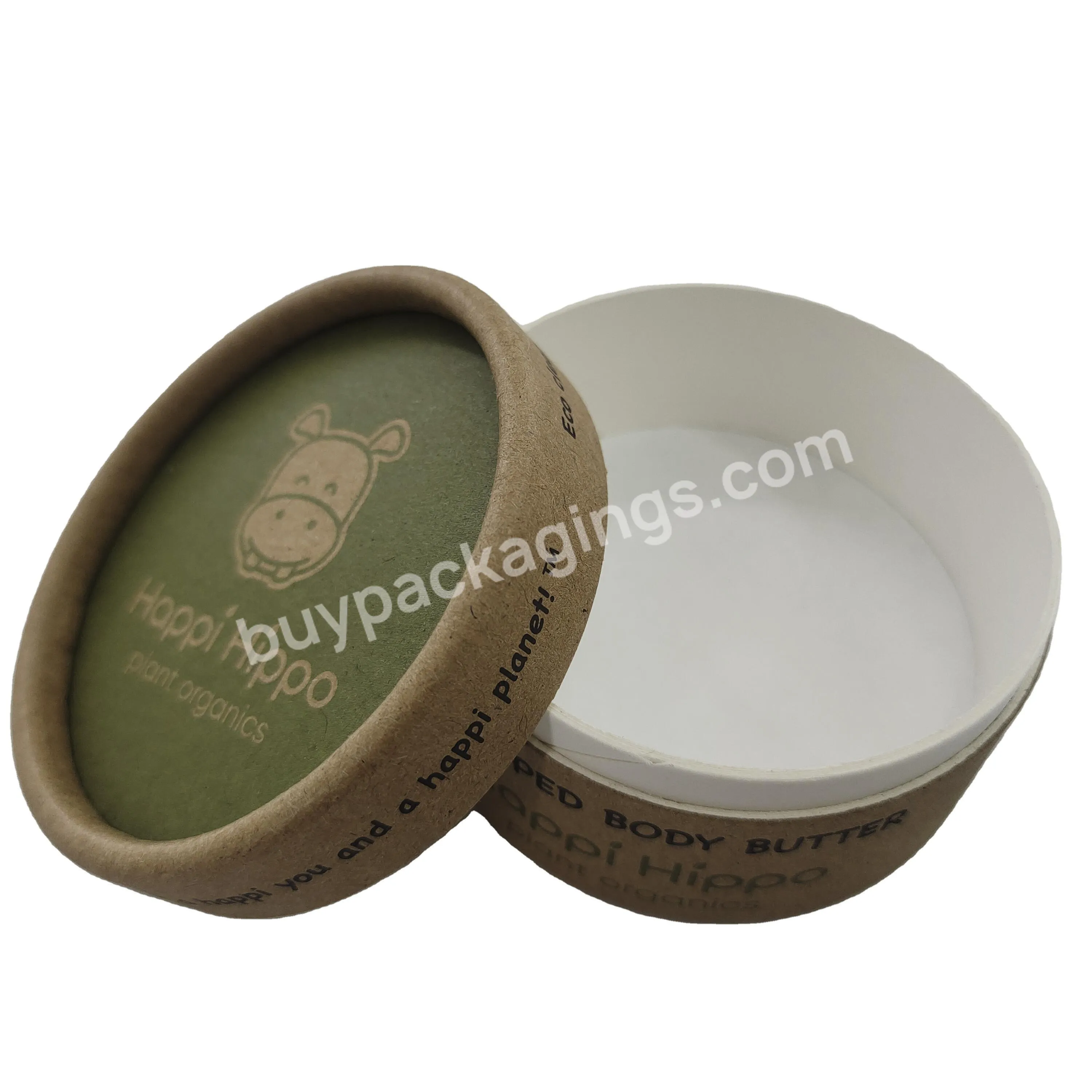 Biodegradable cardboard paper jar cosmetic container for body butter packaging