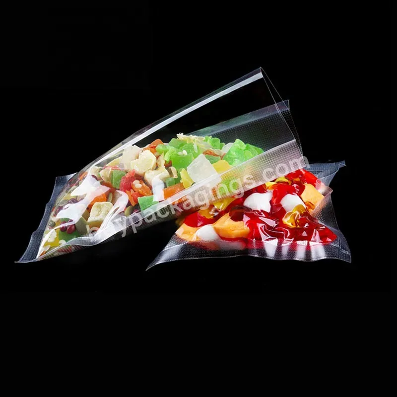 Biodegradable Compostable 3 Side Sealed Food Vacuum Pack Transparent Plastic Bags Packaging Bags For Frozen Food - Buy Transparent Bags,Transparent Plastic Bags,Transparent Plastic Packaging Bags.