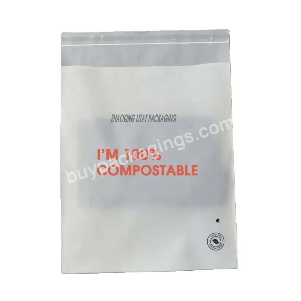 Biodegradable Compostable Plastic Bagss Vasos Compostable Environment-friendly Material Oem Customization With Self Adhesive Tag