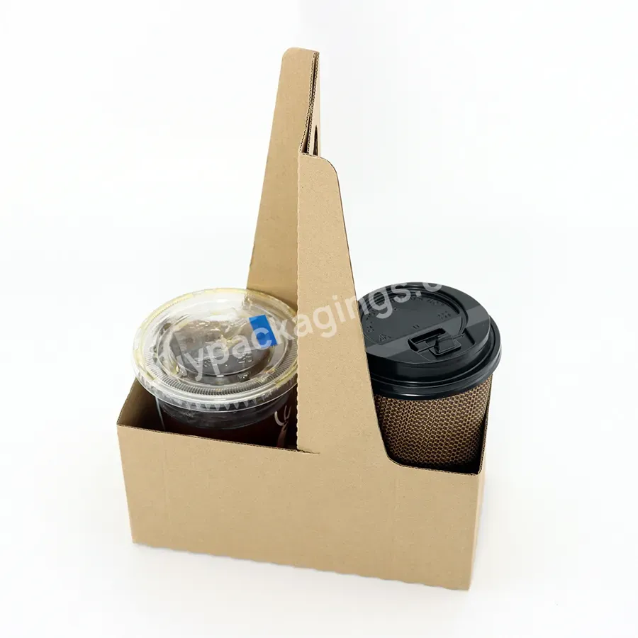 Biodegradable Cup Holder Tray Custom Logo Printed Coffee Cups Disposable Eco Friendly - Buy Cup Holder Tray,Cup Carrier,Coffee Cups Disposable Eco Friendly.