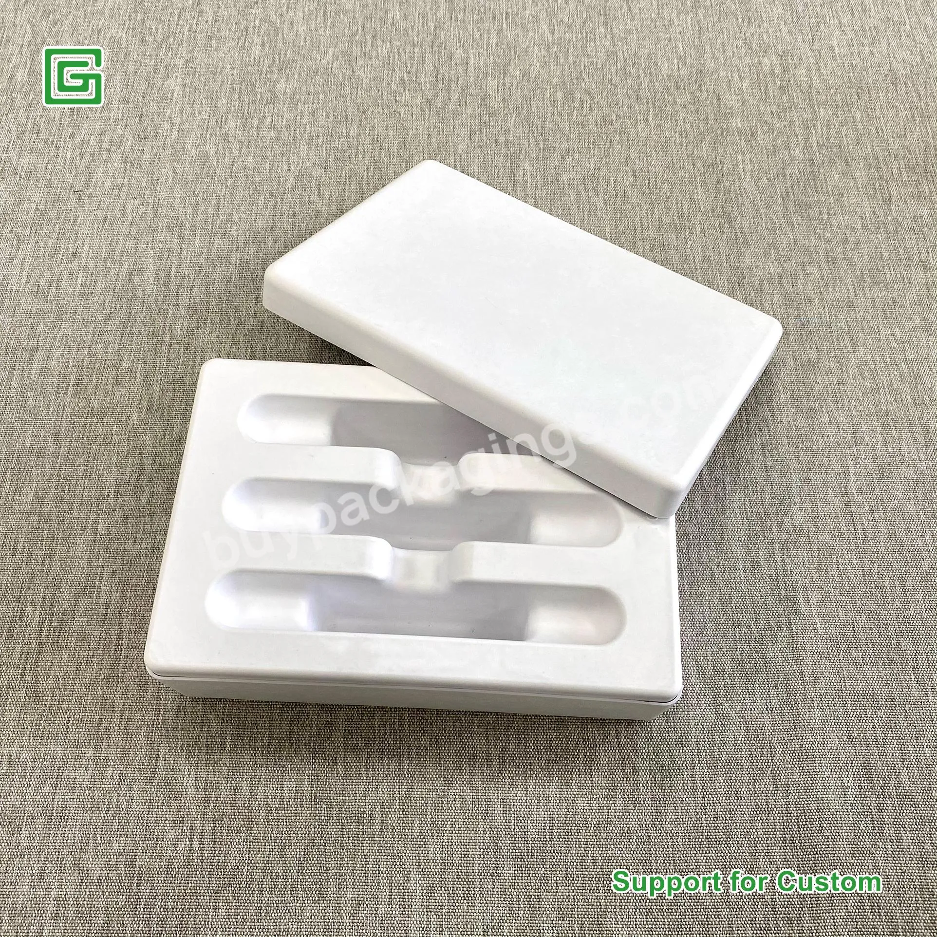 Biodegradable Custom Logo Foil Stamping Lipstick Cosmetic Paper Molded Pulp Rigid Box Packaging - Buy Biodegradable Mailing Box,Custom Paper Box,Recyclable Packaging Box.
