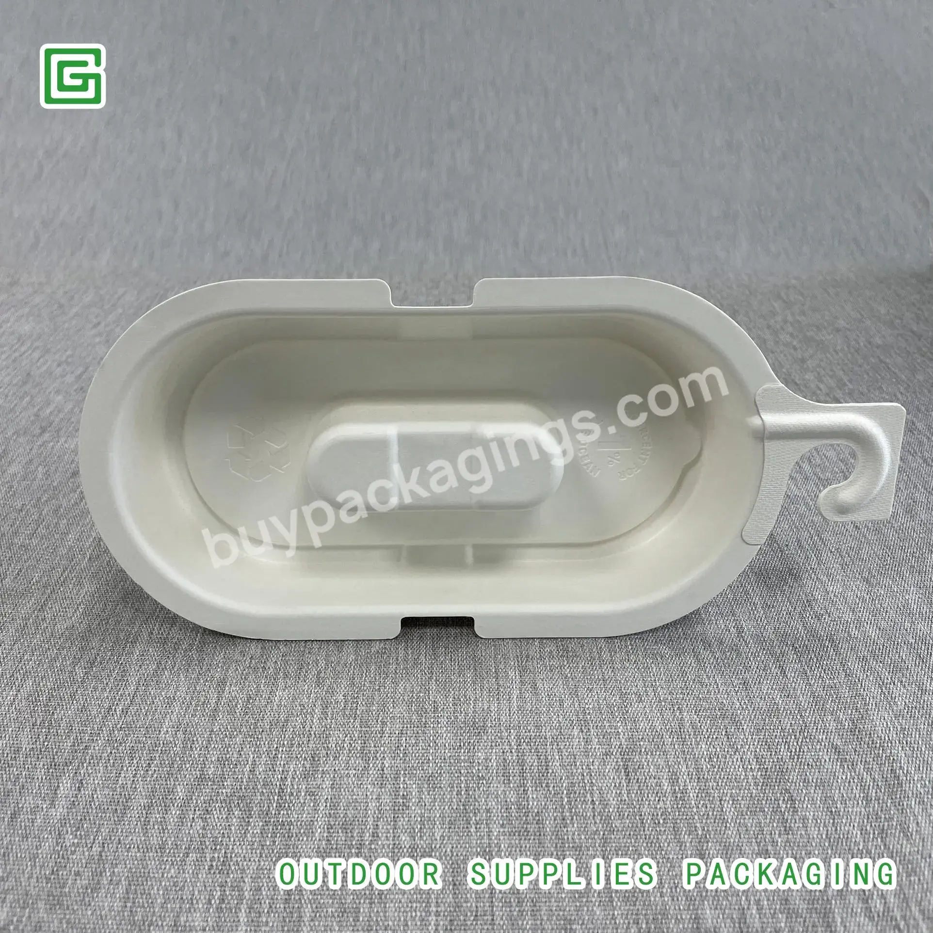 Biodegradable Custom Outdoor Products Paper Molded Pulp Inner Try Packaging