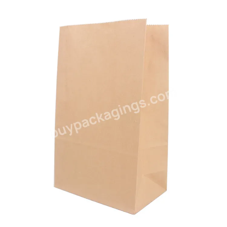 Biodegradable Customized Big Brown Kraft Baking Bread Food Pastry Oiled Side Bottom Paper Packaging Bag - Buy Bag Paper Bag,Big Paper Bag,Biodegradable Paper Bag.