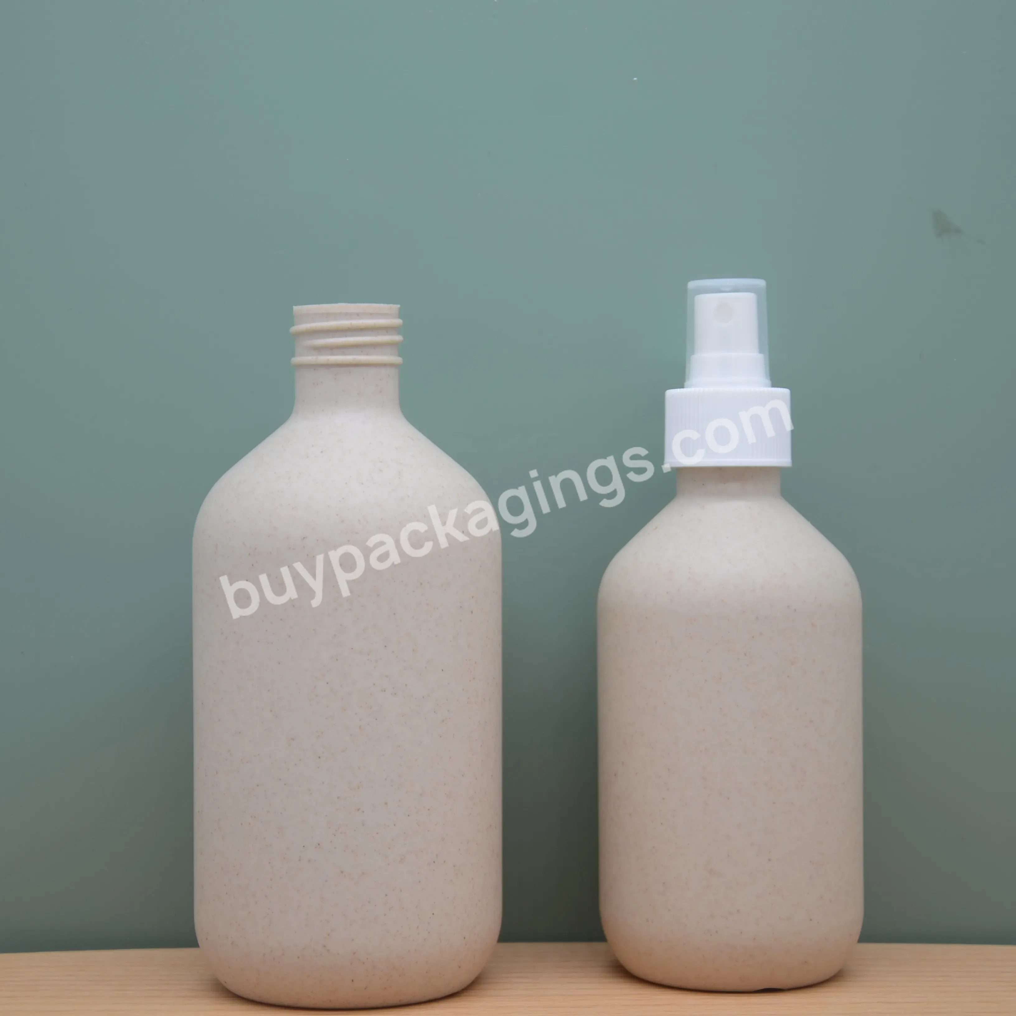 Biodegradable Environmental Protection 300ml500ml Recycled Wheat Straw Spray Bottle Plastic Spray Bottle - Buy Wheat Bottle,Wheat Straw Bottle,Wheat Straw Spray Bottle.