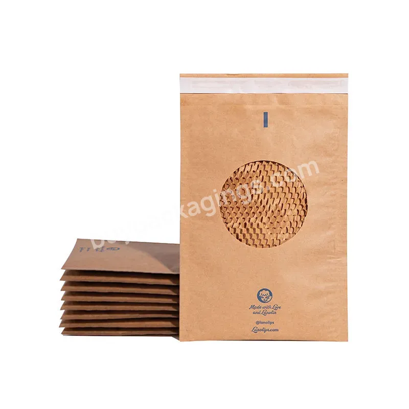 Biodegradable Kraft Paper Mailing Bags Honeycomb Padded Mailer Bubble Envelope Compostable Shipping Packaging Bag - Buy Bag Recycled Mailer Bags Mailing Maielr 100papaer Black Honeycomb Kraft Paper Padded Envelope,Honeycomb Paper Mailer Honeycomb Pad