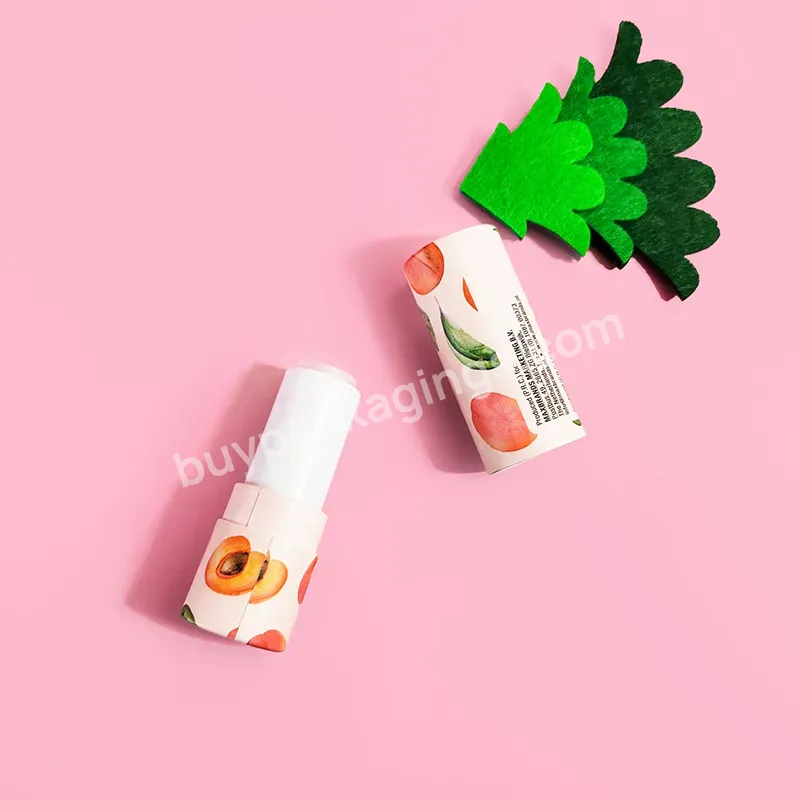 Biodegradable Lip Balm Container Paper Round Tube Packaging Box With Printing Packaging Boxes Kraft Paper Lip Blam Tube - Buy Cardboard Lip Balm Tubes,Lip Balm Paper Tube,Paper Tube For Lip Balm.