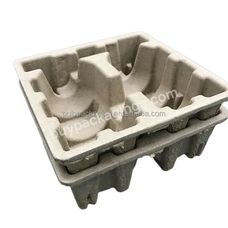 Biodegradable Molded Wine Coffee Cup Holder Tray Custom Moulded Pulp Packaging - Buy Biodegradable Molded Wine Coffee Cup Holder Tray Custom Moulded Pulp Packaging,Paper Pulp Tray,Bagasse Packaging Custom Moulded Pulp Packaging.