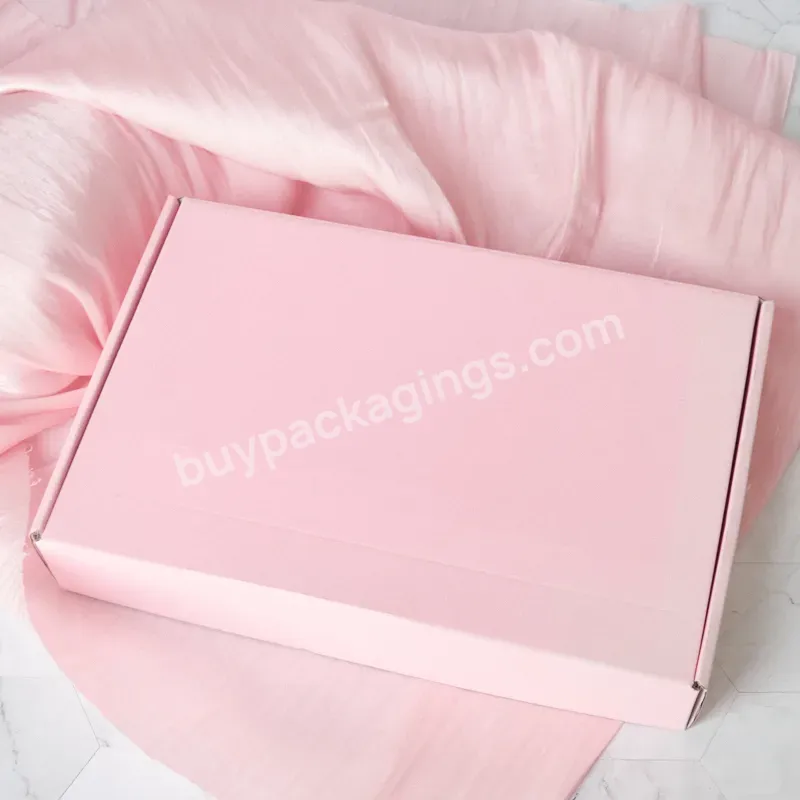 Biodegradable Pink Kraft Paper Packaging Shipping Box Mailer Paper Corrugated Cardboard Boxes - Buy Corrugated Cardboard Boxes,Biodegradable Shipping Box Mailer Paper,Pink Kraft Paper Packaging Shipping Box.