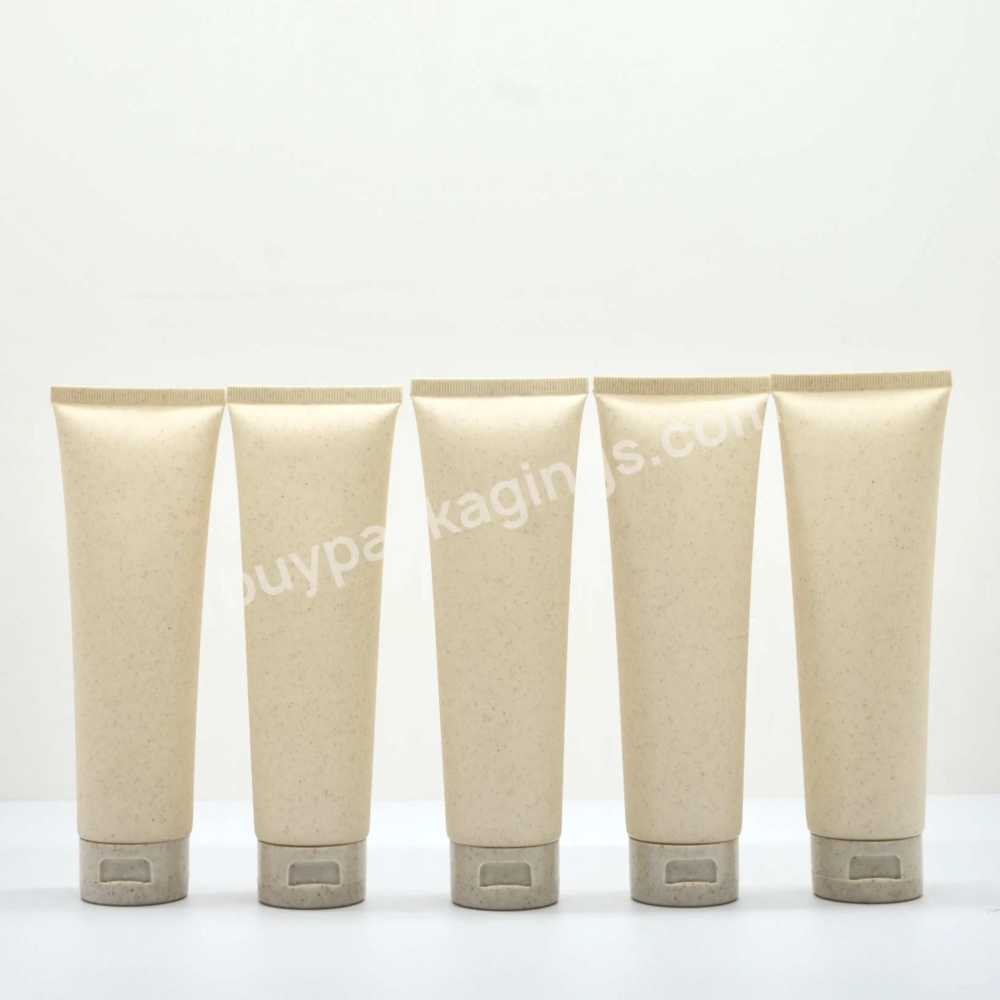 Biodegradable Plastic Facial Cleanser Tube 50ml/100ml/200ml Skin Care Lotion Packaging Wheat Straw Bottles - Buy Eco Friendly Cosmetic Packaging,Biodegradable Plastic Packing,Skin Care Wheat Straw Packing.