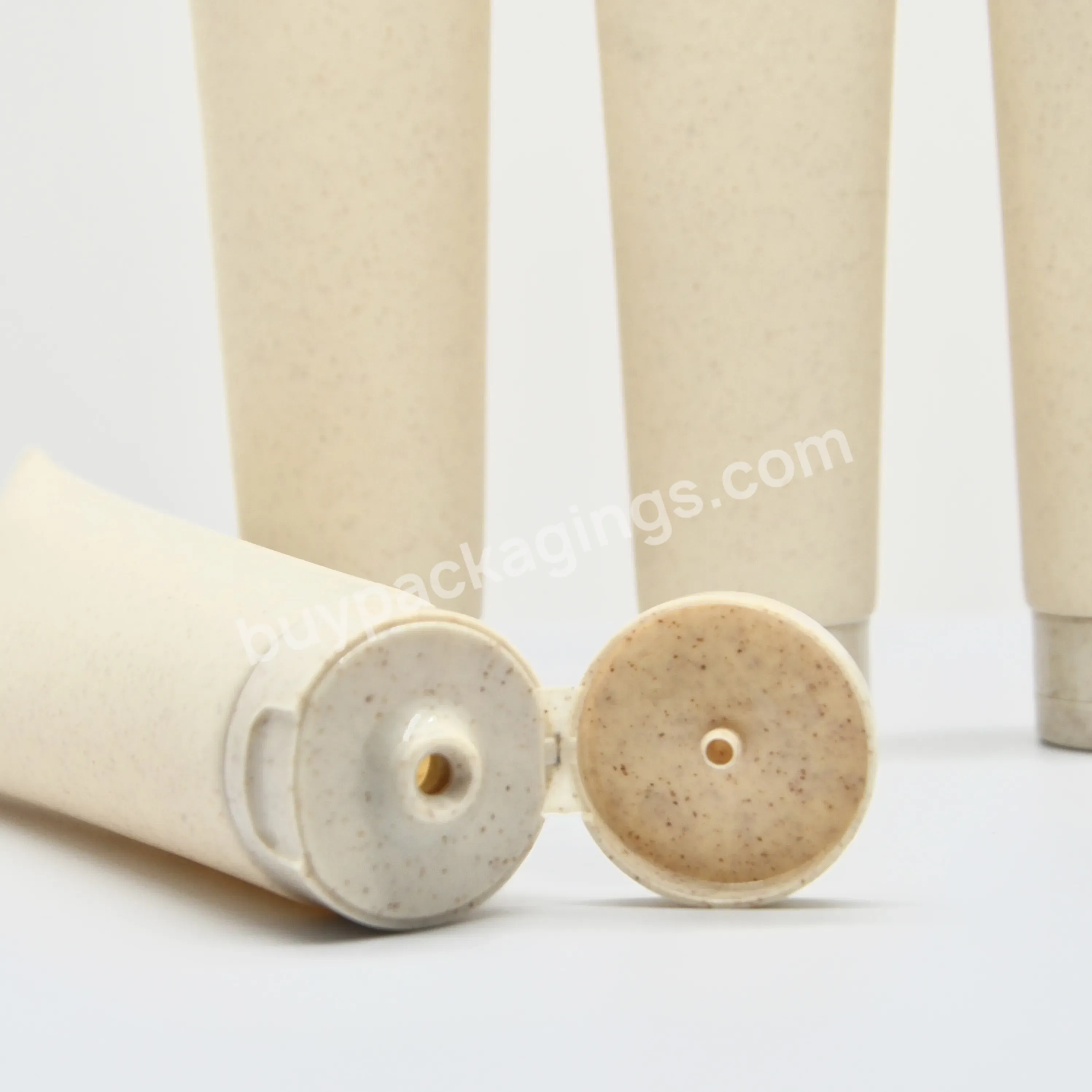 Biodegradable Plastic Facial Cleanser Tube 50ml/100ml/200ml Skin Care Lotion Packaging Wheat Straw Bottles - Buy Eco Friendly Cosmetic Packaging,Biodegradable Plastic Packing,Skin Care Wheat Straw Packing.