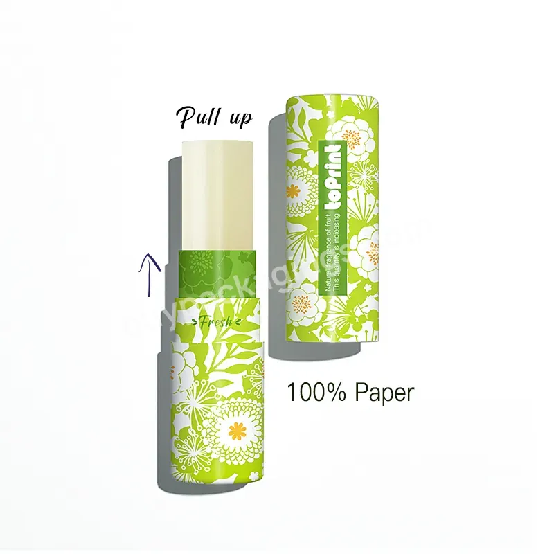 Biodegradable Pull Up Lip Balm Packaging Empty Twist Up Chapstick Container Cosmetic Lipstick Paper Tube Cylinder - Buy Biodegradable Packaging,Chapstick Container,Cosmetic Paper Tube.