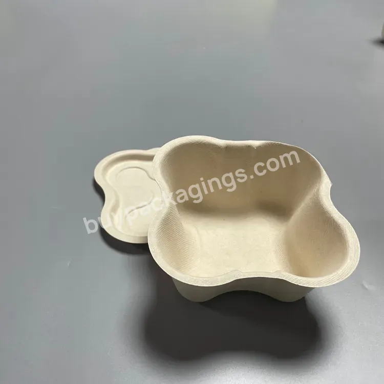 Biodegradable Recyclable Bamboo Pulp Box Oem Customized Molded Moulded Pulp Packaging - Buy Packaging Trays,Customize Tray,Biodegradable Recycled Bamboor Pulp Tray.
