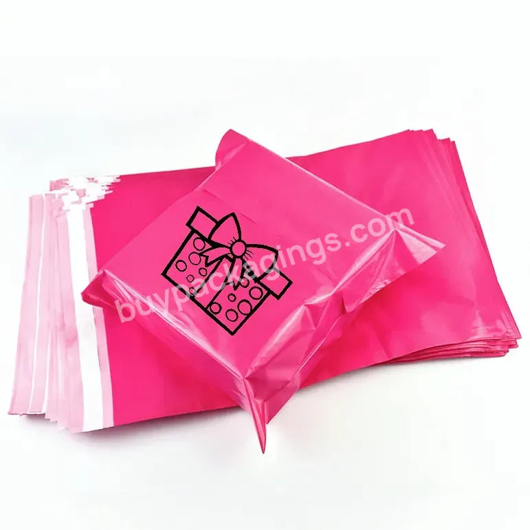 Biodegradable Self Adhesive Sealed Custom Bright Pink Poly Mailer Envelope Plastic Mail Packaging Bag - Buy Shipping Mailing Bag Envelopes,Shipping Bags For Clothing Logo,Mailing Bags Poly Mailer.
