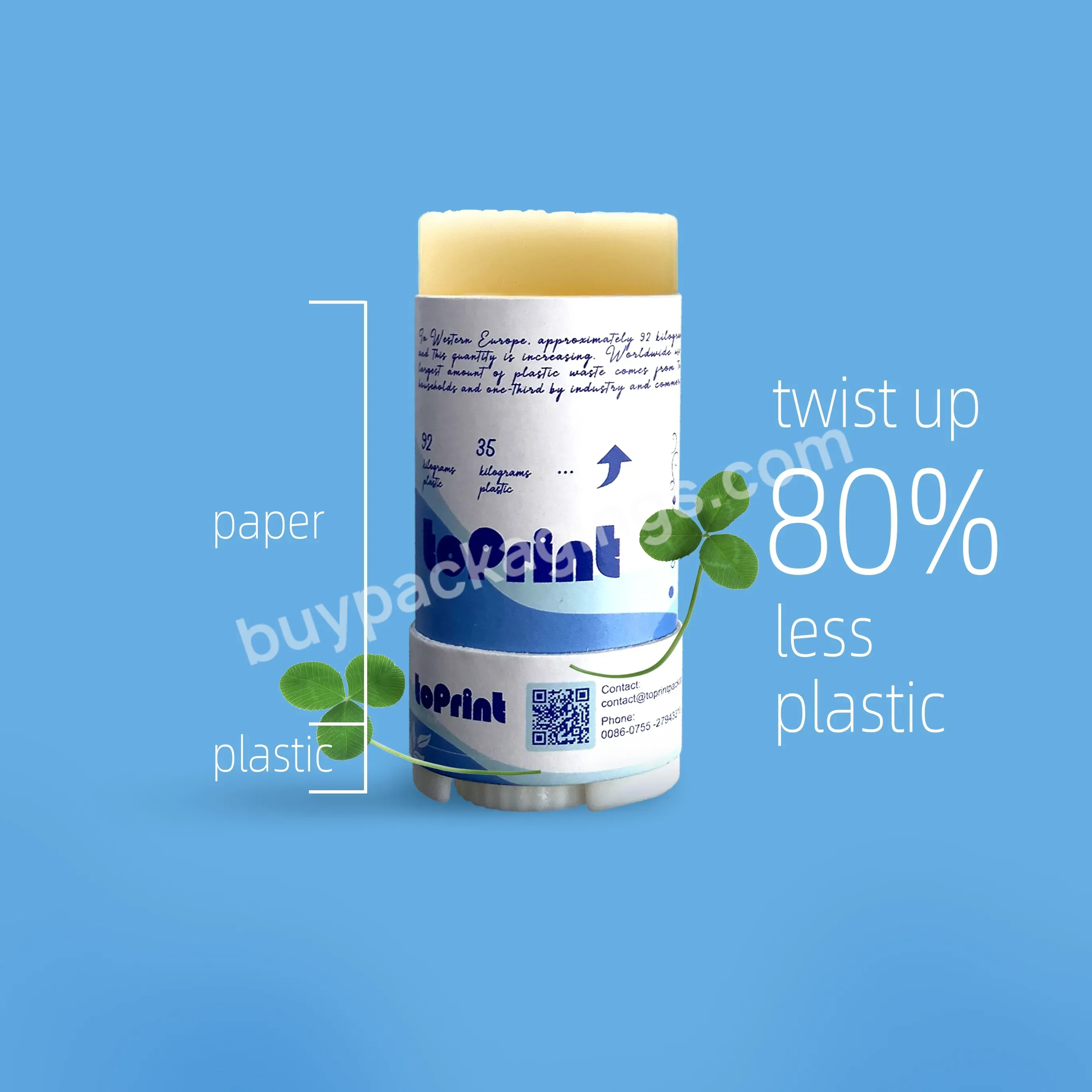 Biodegradable Twist Up Oval Natural Deodorant Stick Tube Paper Packaging Recyclable Custom Cardboard Balm Containers Cylinder - Buy Deodorant Container,Biodegradable Cardboard Paper Tube,Paper Tube Package Deodorant Packaging.