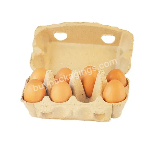 Biodegradable,Recyclable,Reusable Egg Holder With Lid Pulp Egg Carton Customized 24cells30cells60cells Customized Design - Buy 8 Egg Tray Carton,8 Holes Eco Friendly Tray Carton,8 Cells Quail Egg Box.