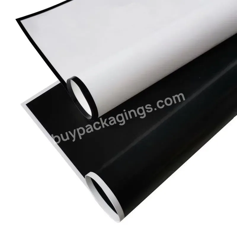 Black And White Frame Matte Film Thickened Waterproof Wrap Flower Han Su Paper Bouquet Gift Packaging Material Florists - Buy Flower Paper,Paper For Flowers Bouquet,Luxury Paper Flower Package.