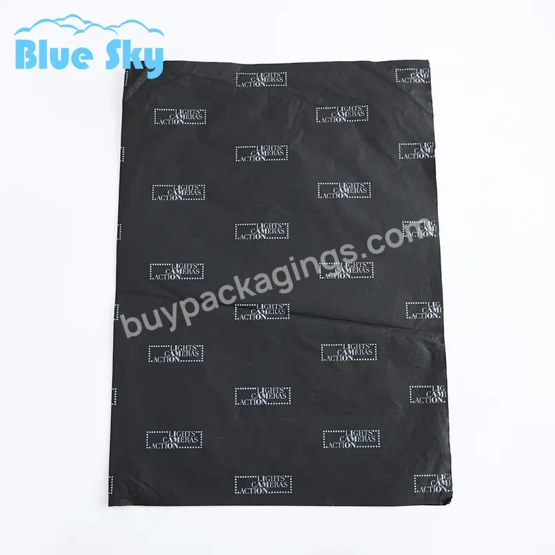 Black Color Tissue Paper Gift Wrapping Paper Roll With Private Design
