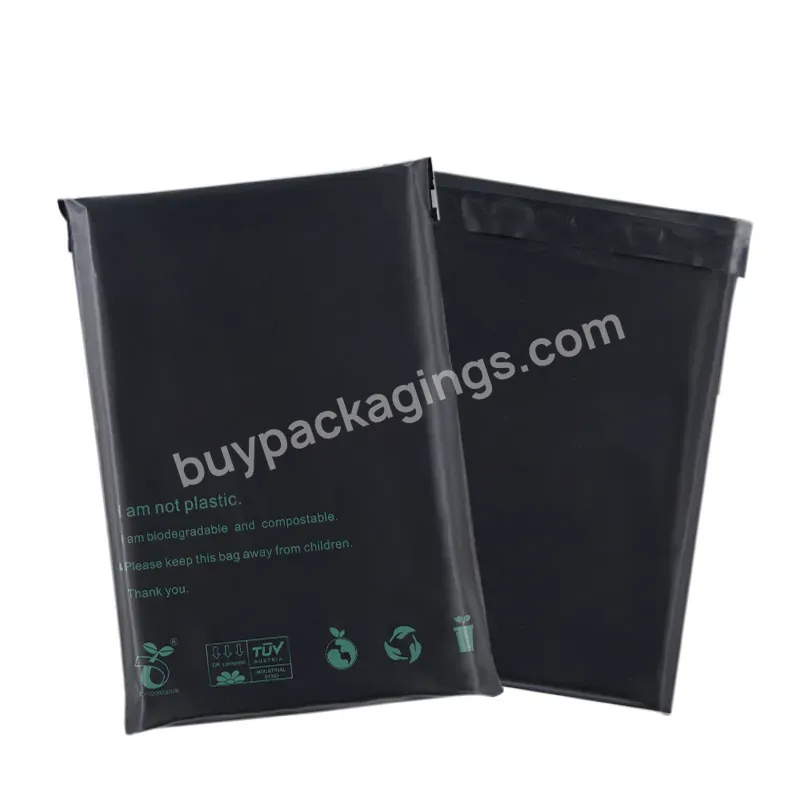 Black Corn Starch Poly Mailers Compostable Biodegradable Packaging For Clothing Mailing Bags For Shipping - Buy Biodegradable Packaging,Biodegradable Packaging For Clothing,Biodegradable Packaging Mailing Bags.