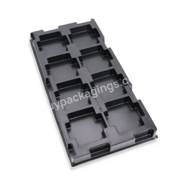 Black Esd Large Size Plastic Blister Packaging 8 Holes Tray For Electronics - Buy Antistatic Plastic Tray,Plastic Packing Tray,Inch Plastic Tray.
