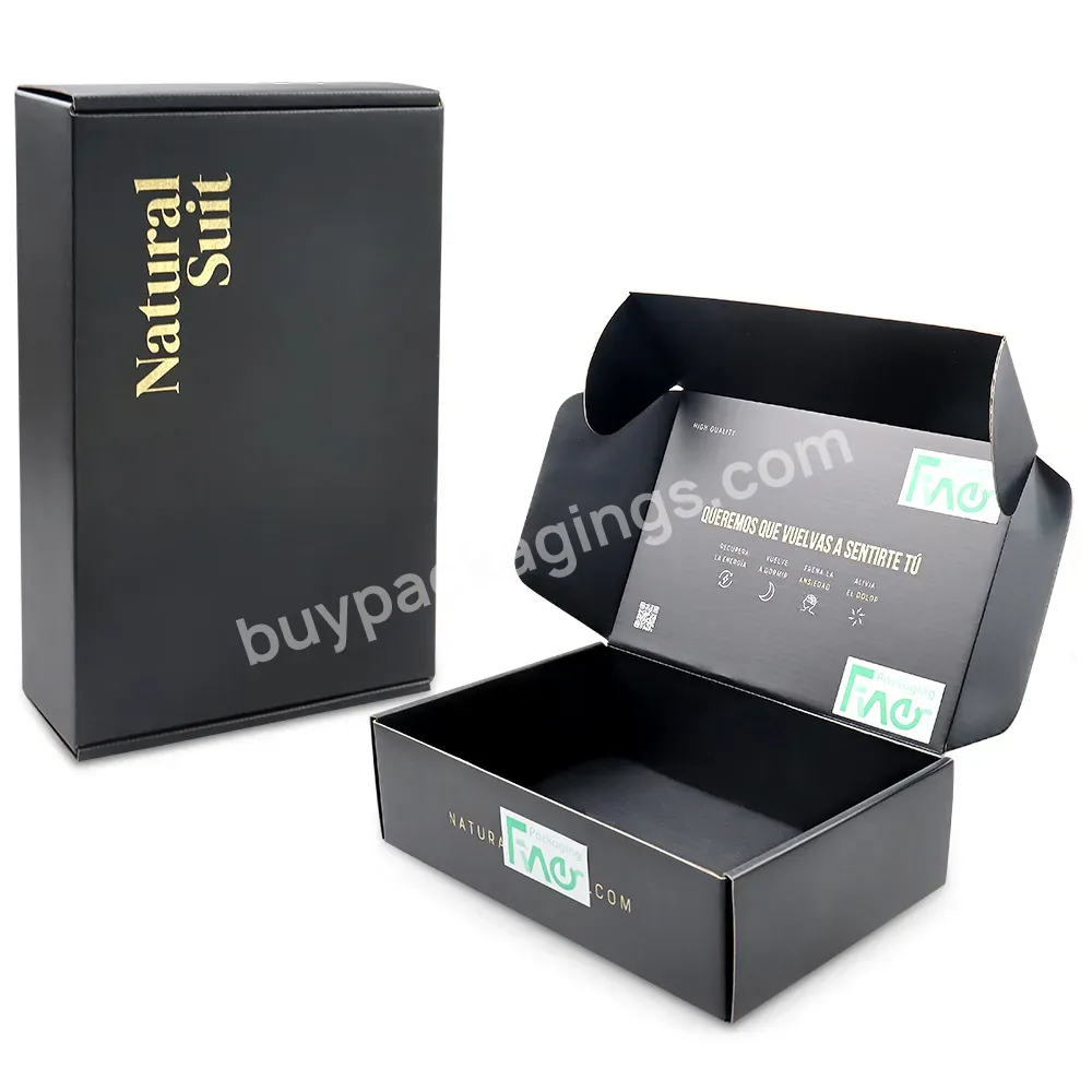 Black Luxury Personalized Logo Hot Stamping Gold Foil Recycled Mailer Box Custom - Buy Mailer Boxes Custom,Luxury Mailer Boxes Custom,Recycled Mailer Boxes Custom.