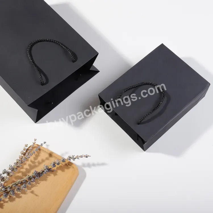 Black Paper Bags For Shopping Small Business Bridal Party Wedding Christmas And Holiday Gift Bags With Ribbon Handles - Buy Paper Bags,Paper Bags With Handles,Paper Bags For Small Business Paper Bags Bulk.