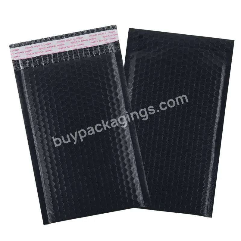 Black Poly Bubble Mailers Padded Shipping Envelope Bag For Cosmetic Eyelashes Eye Shadow Lip 6 X 9 Inches Matte Black 17*23+4cm - Buy Envelopes Bubble Bag,Custom Bubble Mailer,Black Bubble Packaging Mailer.