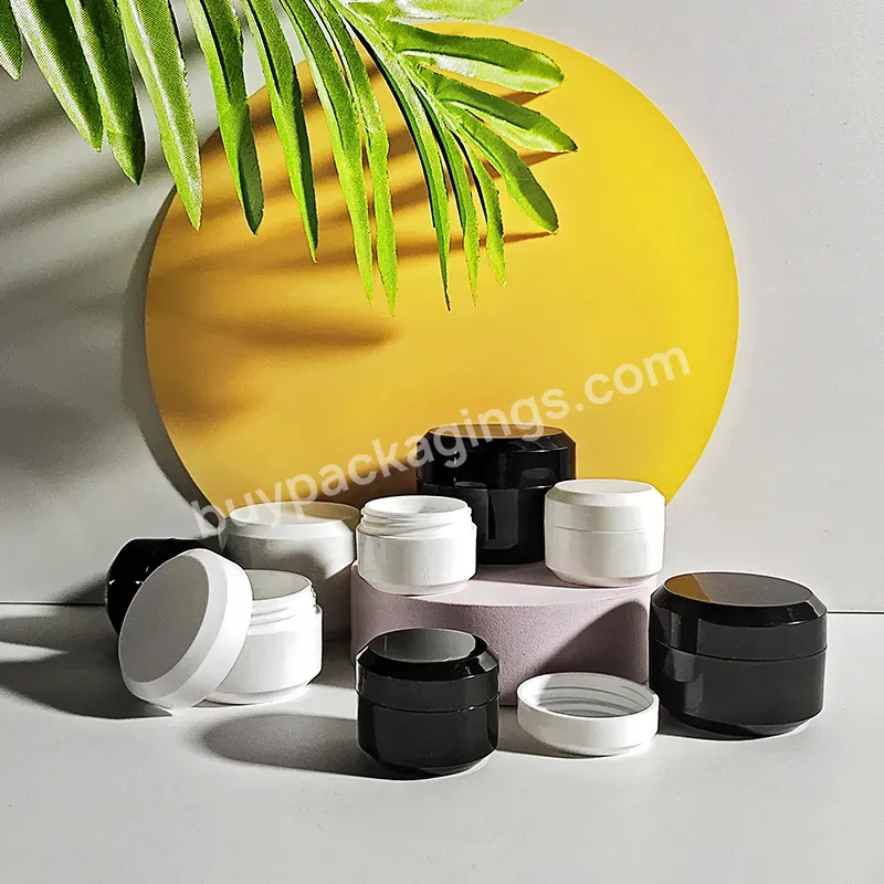 Black Pp Plastic Cosmetic Cream Jar With Lids Acrylic Powder Jars White Lip Balm Container 3g 5g 10g 15g 30g 50g - Buy 3g 5g 10g 15g 30g 50g Cream Jar Plastic Cream Jar With Lid,Empty Pp Lip Scrub Container Frosted Matte White Face Mask Container,Who