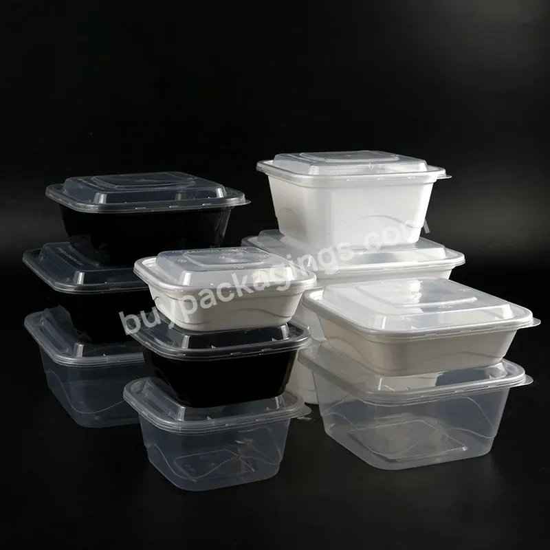 Black Rectangular Plastic Lunch Boxes Meal Prep Microwavable To Go Containers,Disposable Plastic Takeout Food Containers - Buy Food Containers,Disposable Plastic Takeout Food Containers,Plastic Lunch Boxes.