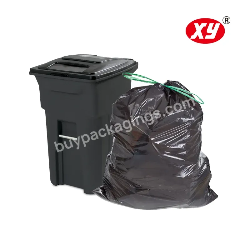 Black Trash Bag Fold Custom Manufacturers Black Plastic 30 Gallon Drawstring Garbage Bags - Buy Drawstring Garbage Bag,Big Garbage Bag,Heavy Duty Garbage Bag.